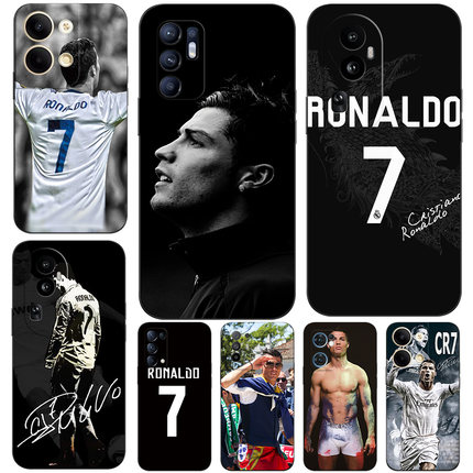 硅胶软手机壳适用OPPO A72 5G RENO14 13 12 11 10 9 8 7 6 5 PRO K PLUS + C罗纳尔多CR7