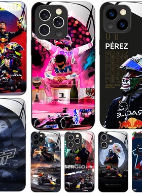 玻璃手机壳适用苹果iPhone 17 16 15 14 Pro Max 13 Pro XS XR X 12 11 sergio perez 佩雷兹