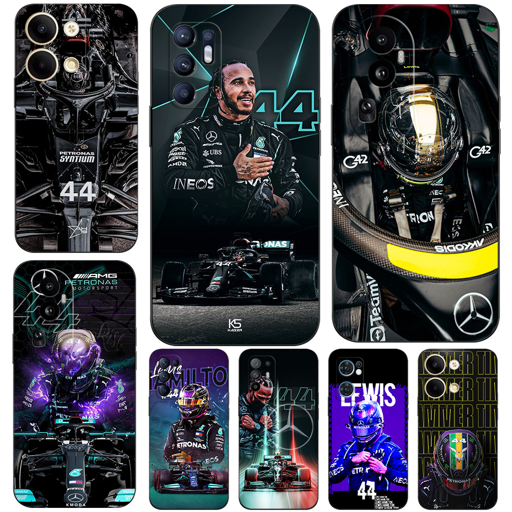 硅胶软手机壳适用OPPO A72 5G RENO 10 9 8 7 6 5 PRO K PLUS + 哈密尔顿F1 44Lewis Hamilton