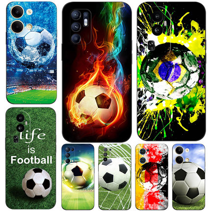 硅胶软手机壳适用OPPO A72 5G RENO14 13 12 11 10 9 8 7 6 5 PRO K PLUS + 足球德国巴西