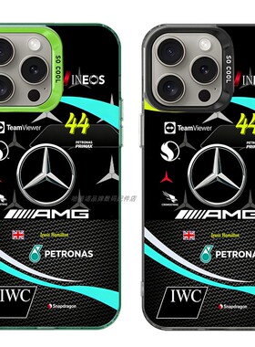 大孔硬壳手机壳适用苹果iPhone17Pro16Max13Pro15XS14XR8X7plus12SE11 奔驰F1 44号哈汉密尔顿