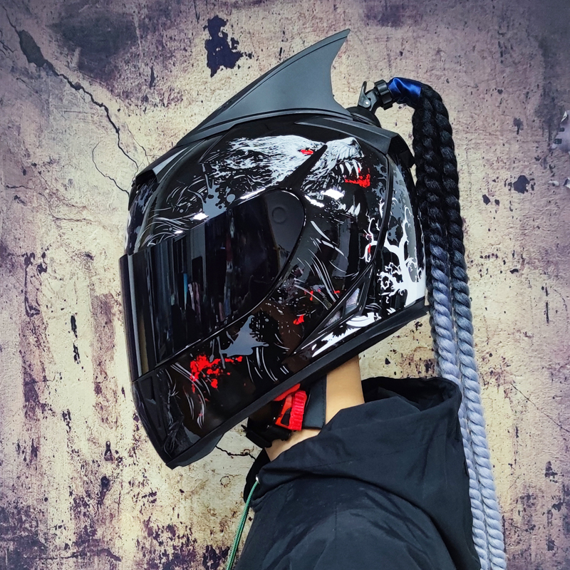 AIS艾狮电动自行车头盔男女全盔四季双镜蓝牙个性跑盔灰全盔