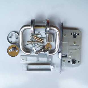 全套铜芯锁芯CB SIA防火门锁消防门锁通道门锁芯不锈钢把手通用型