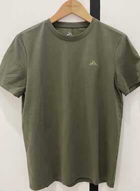 24男式短袖印花棉混纺T恤吸汗户外运动休闲双色牧高笛zm24104003