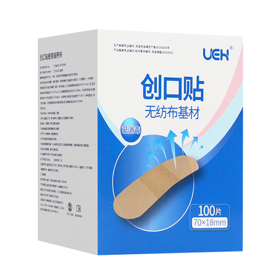 UEH创口贴无纺布基材普通型（70*18mm）100片/盒