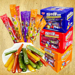 8090后经典怀旧夹心糖果校园门口零食 酸q棒水果味拉丝粘牙糖批发