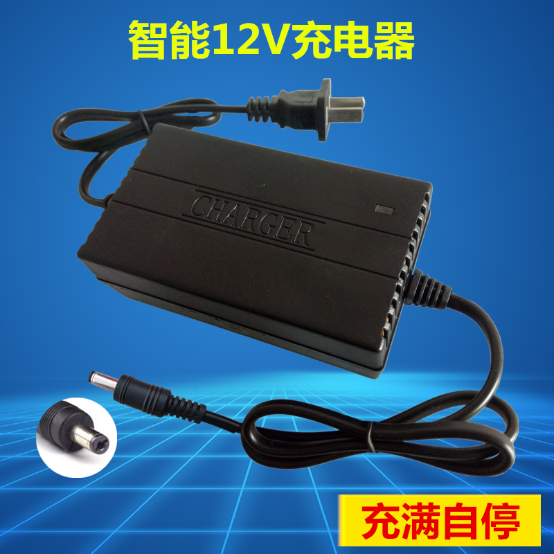 12v电动喷雾器充电器圆孔12v伏8ah12ah20a铅酸电池充电器dc头智能
