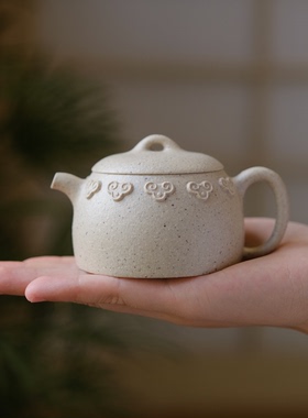 小谦山房人间小如意紫砂壶纯手工原矿白玉段泥宜兴中式泡茶壶送礼