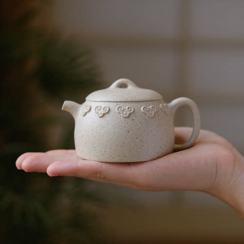 小谦山房纯手工白玉段紫砂壶
