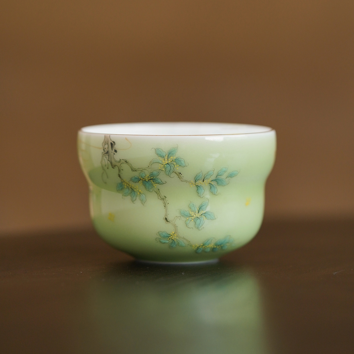 小谦山房福禄桂花杯全手工景德镇珐琅彩中式主人杯品茗杯一人茶杯