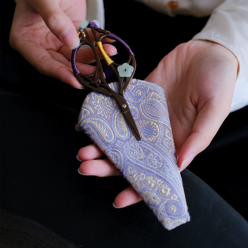 小谦山房编织茶艺剪刀套