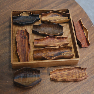 小谦山房实木茶则景德镇纯手工茶荷茶室茶人玩物茶席茶道茶具零配