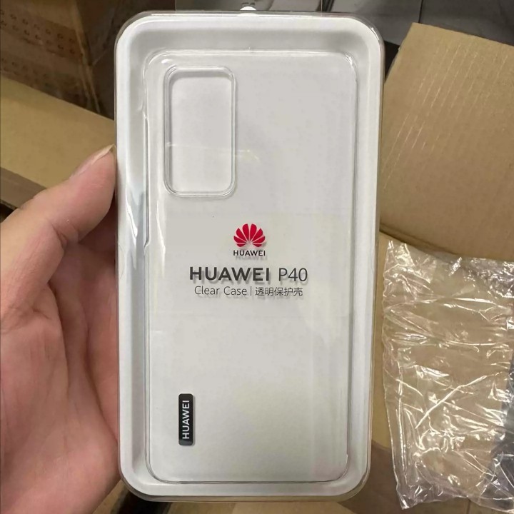 适用华为P40原装手机壳p40pro正品透明保护壳p40pro+简约防摔包邮