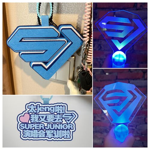 superjunior粉丝应援棒手灯姓名牌李东海李赫宰演唱会挂件定制