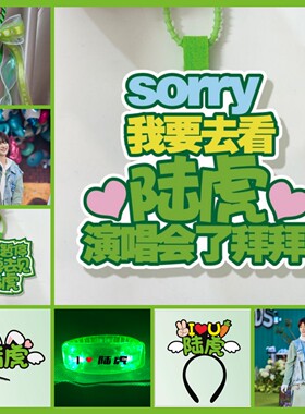 陆虎演唱会五角星荧光棒定应援棒闪光棒手灯皇冠头箍制作logo周边