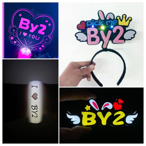 BY2演唱会现场助威道具定制发光手环撇清关系明星应援周边物料