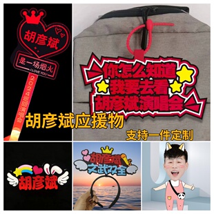 胡彦斌是一场烟火演唱会应援灯牌定制荧光棒发光发箍头饰发光手环