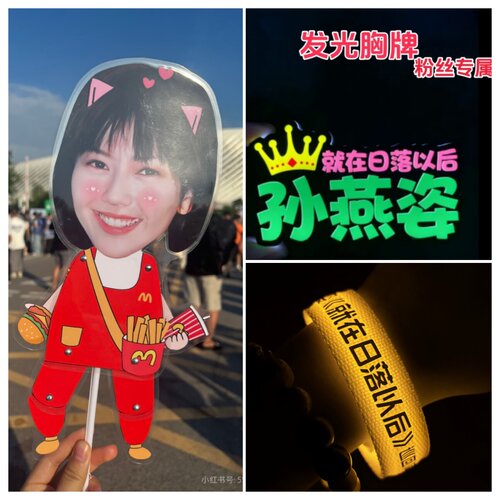 孙燕姿演唱会粉丝现场应援物手灯丝带手环周边道具发光荧光棒头箍