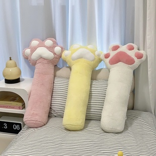 长条猫爪抱枕睡觉用夹腿玩偶侧睡毛绒玩具抱睡娃娃沙发床头靠垫