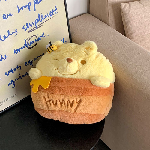 维尼小熊抱枕毯子二合一