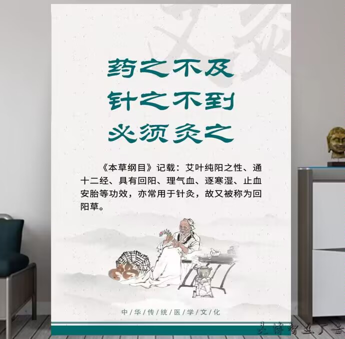 广告贴纸中医挂图美容院宣传海报艾灸推拿挂画KT板养生馆装饰画