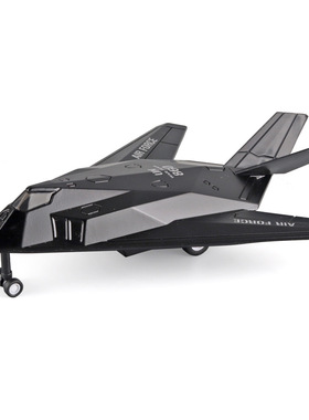 仿真合金F117战斗机回力声光儿童飞机玩具模型摆件男孩声光回力