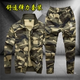 Эластичный камуфляжный комплект для работы, износостойкая хлопковая осенняя униформа для отдыха