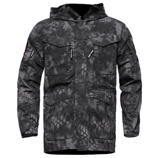 美式M65战地迷彩服套装男风衣秋冬兵战术野战训练指挥官外套