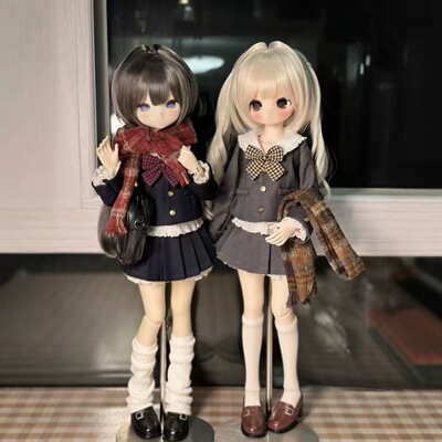 普6分 BJD娃衣套装高校制服车厘子体大力力体学院风六分娃衣套装