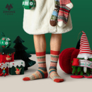 素礼物礼盒男生成人潮 情侣纯棉纱线圣诞节元 子墨圣诞袜子男士 女款
