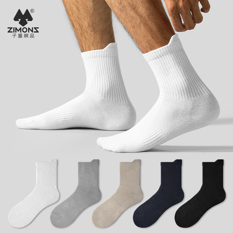子墨袜子男士纯棉秋冬薄款
