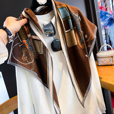 美拉德棕咖马车三角巾腰封屁帘