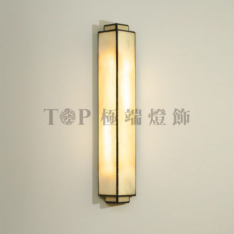 新中式多层式几何长方形壁灯古典客厅背景墙沙特玄关餐厅书房茶楼