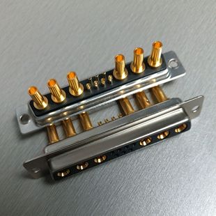 D-SUB混合大电流13W6打线母头 军工级7+6芯插头压线式插座连接器