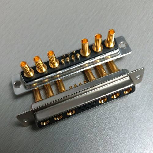 D-SUB混合大电流13W6打线母头 军工级7+6芯插头压线式插座连接器