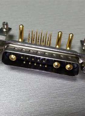 混装大电流13W3公头 D-SUB连接器弯脚10+3针插座 车针重载接插件