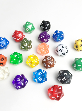 PTCG宝可梦骰子d20面二十面筛子生命桌游万智牌龙与地下城计数器