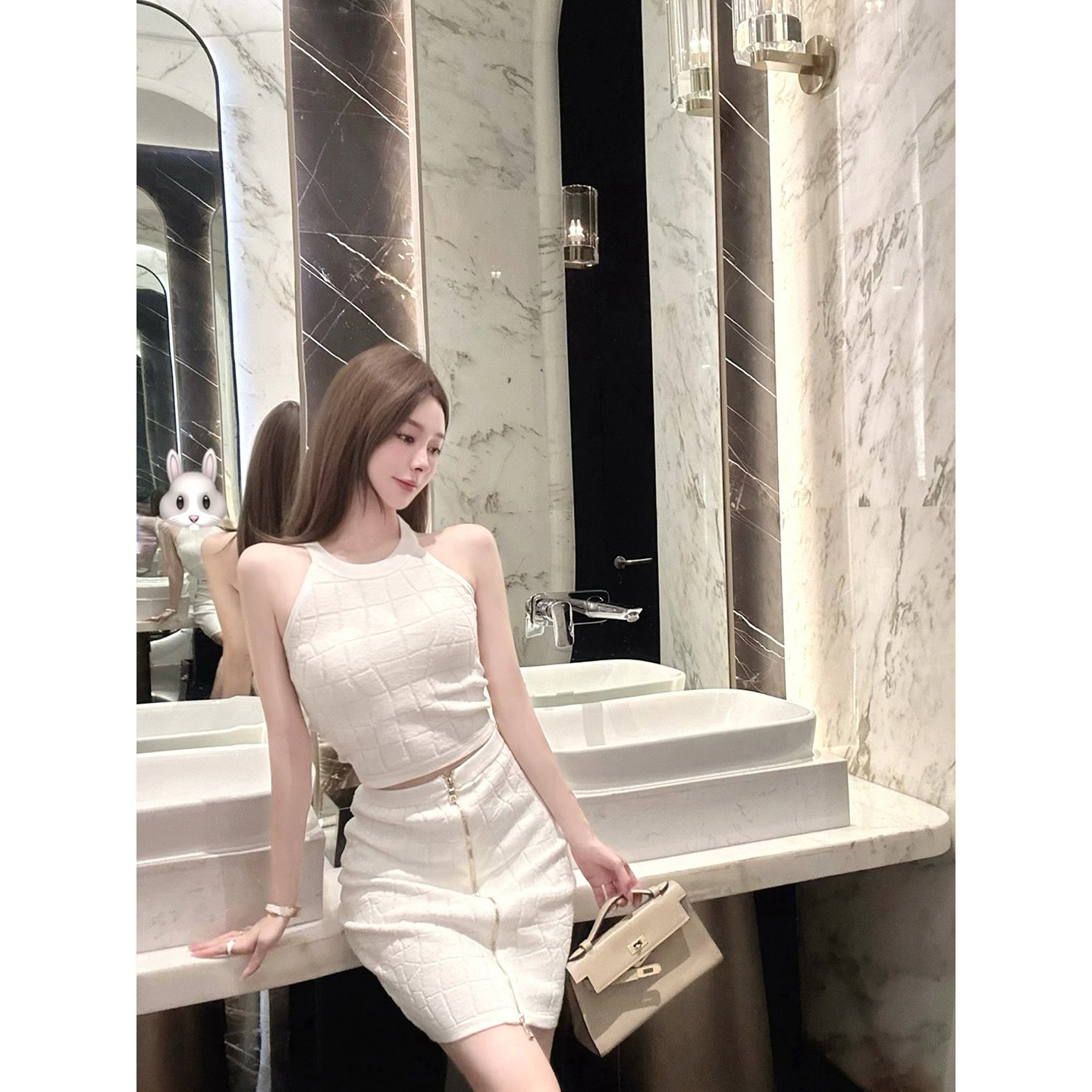 CCZEE 1/21 20:00pm新品【恋综韩女】鳄鱼纹理针织背心半裙套装,女装/女士精品,时尚套装,淘宝优惠券,粉丝福利购,淘宝优惠卷