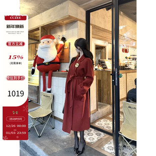 复古气质百搭 max新色新年红羊绒大衣高级感时尚 CCZEE 见习丘比特