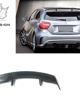 适用于奔驰A级W176升级PAK款碳纤尾翼顶翼扰流板