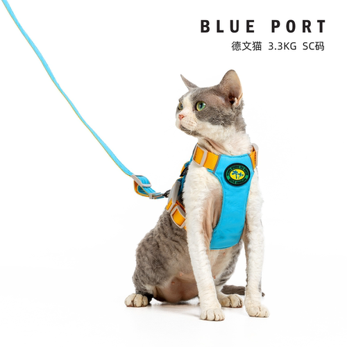 Blueport猫胸背牵引防泼水可调节