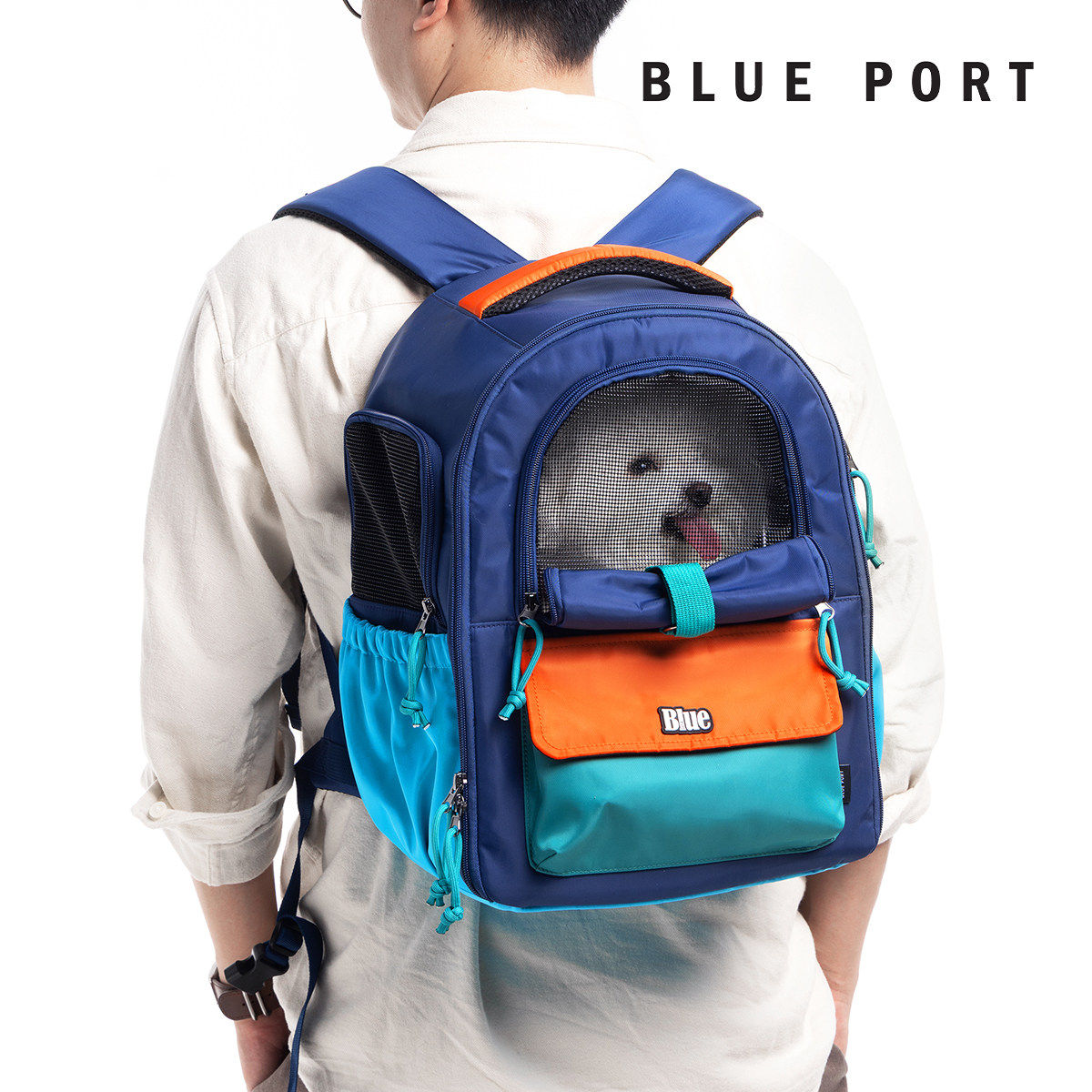 BluePort小型犬猫防水透气双肩包