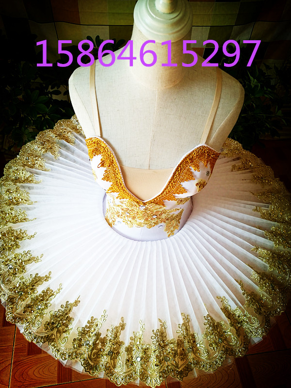 成人白色专业芭蕾舞蹈演出服比赛服TUTU纱裙芭蕾舞蹈服练功裙定做