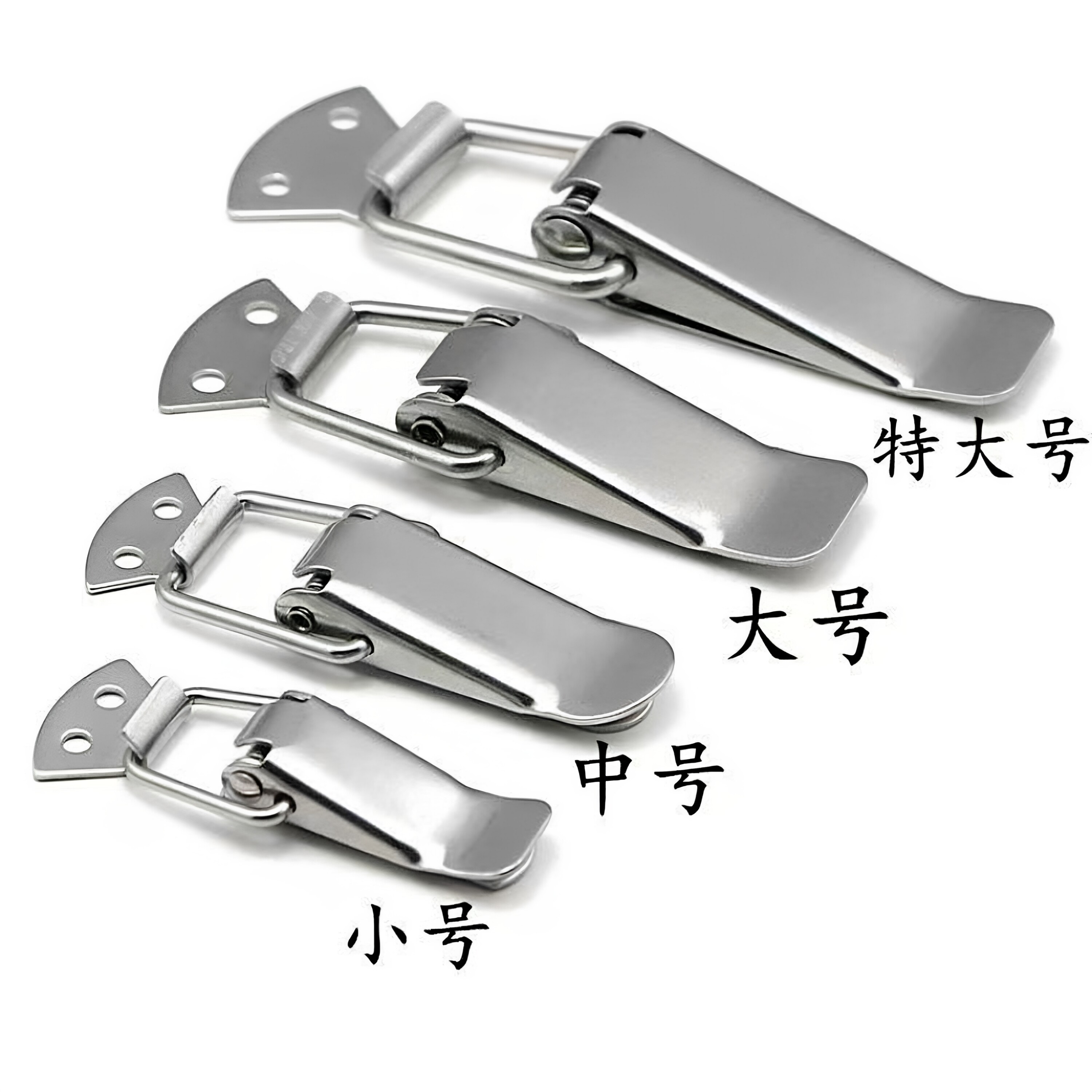 不锈钢锁扣搭扣卡扣蜂箱连接扣格子箱扣弹簧鸭嘴扣箱包扣拉合扣锁