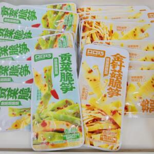 口口巧贡菜脆笋金针菇脆笋香辣味开袋即食休闲零食