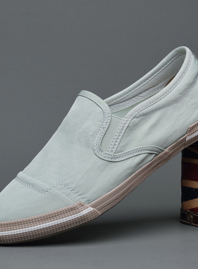 2026年宝达帆布鞋男士一脚蹬懒人鞋老北京休闲透气软底驾车板鞋子