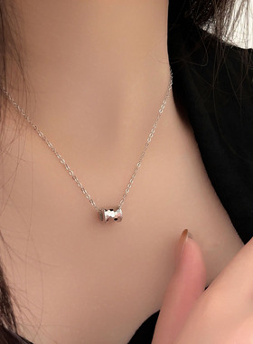 s925纯银路路通小蛮腰项链女简约高级锁骨链ins小众设计轻奢百搭
