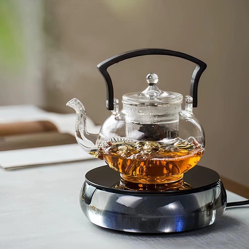 【招商】洛谷V9黑水晶电陶炉烧水炉原矿玻璃壶煮茶专用家用