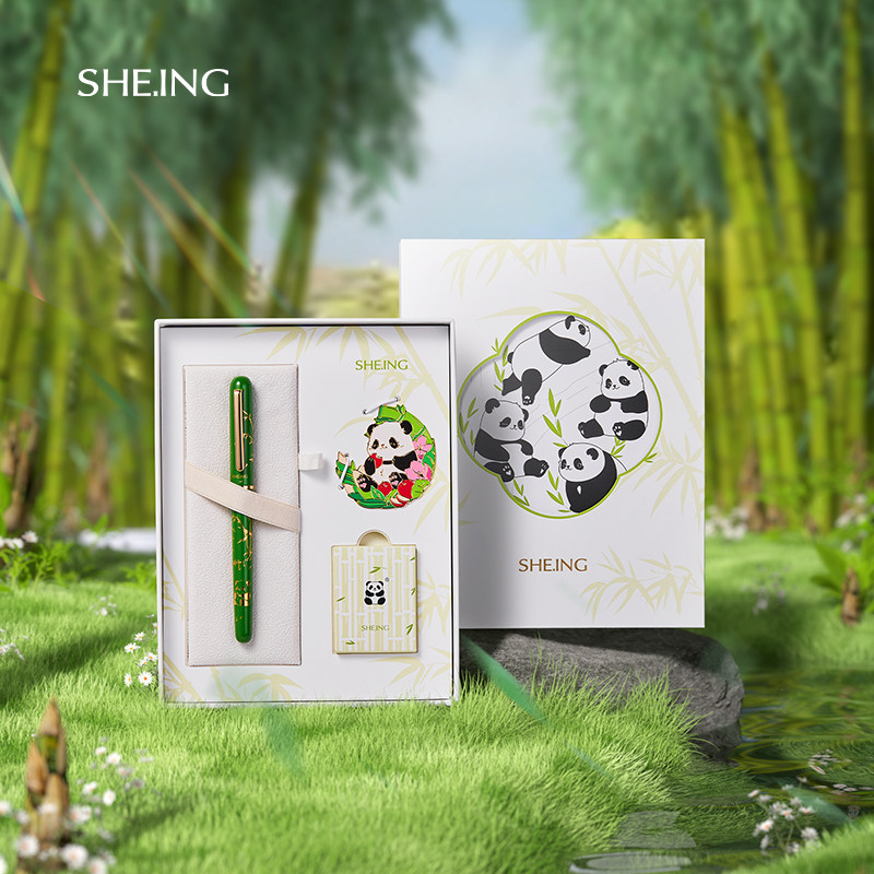 【女神节礼物】SHE.ING熊猫来野S112钢笔礼盒女士礼物高档精美学生成人创意可爱国潮女生送礼三八节妇女礼物