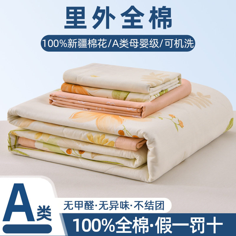 空调被十大品牌纯棉床上夏凉被四件套全棉可水洗棉花夏被宿舍单人